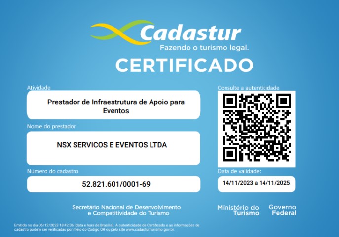 Certificado Cadastur